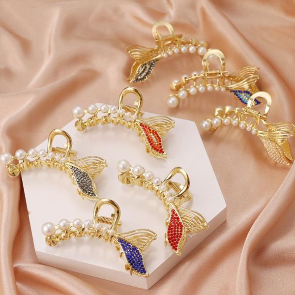 hair clips & barrettes european and american jewelry with catch pearl fish tail clip hairpin temperament ins women back head headdress, Golden;silver
hair clips & barrettes european and american jewelry with catch pearl fish tail clip hairpin temperament ins women back head headdress, Golden;silver