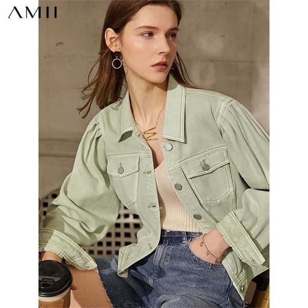 amii minimalism summer denim jacket for women causal solid lapel single-breasted fashion short women's coat 12140244 211014, Black;brown
amii minimalism summer denim jacket for women causal solid lapel single-breasted fashion short women's coat 12140244 211014, Black;brown