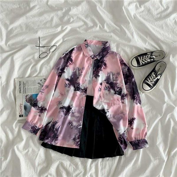 women's knits & tees shirt tie-dye plus size long-sleeved loose design niche korean style spring all-match women blouse oversized, White
women's knits & tees shirt tie-dye plus size long-sleeved loose design niche korean style spring all-match women blouse oversized, White