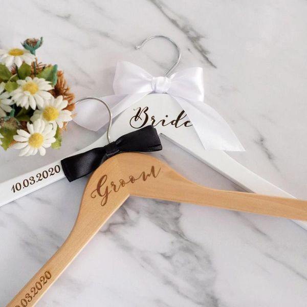 personalized wedding dress hanger,custom bride & groom hangers,wedding party gift,wedding hangers