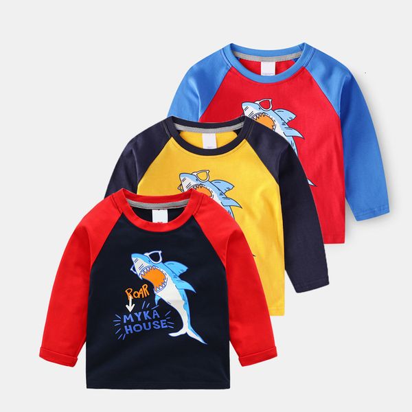 boys' 2021 new cartoon kids autumn shark cotton children's long sleeve t-shirt, Black;white
boys' 2021 new cartoon kids autumn shark cotton children's long sleeve t-shirt, Black;white