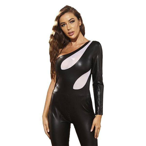 women's jumpsuits & rompers women jumpsuit wet-look zipper patent leather off shoulder playsuit female uniform bodysuit high elasticity, Black;white
women's jumpsuits & rompers women jumpsuit wet-look zipper patent leather off shoulder playsuit female uniform bodysuit high elasticity, Black;white