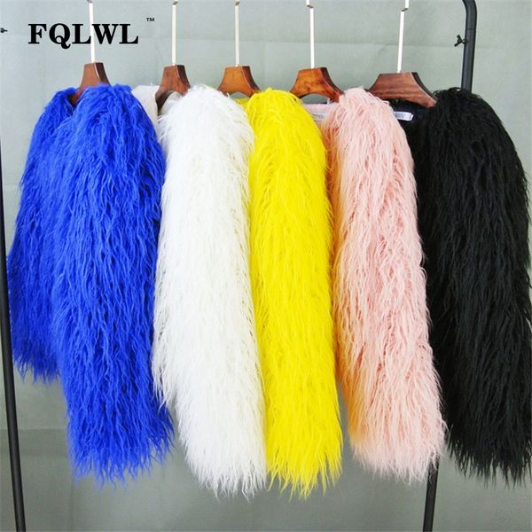 fqlwl colorful warm faux women fur coat plus size bla white pink plush coat female jaet fur autumn winter shaggy outerwear, Black
fqlwl colorful warm faux women fur coat plus size bla white pink plush coat female jaet fur autumn winter shaggy outerwear, Black