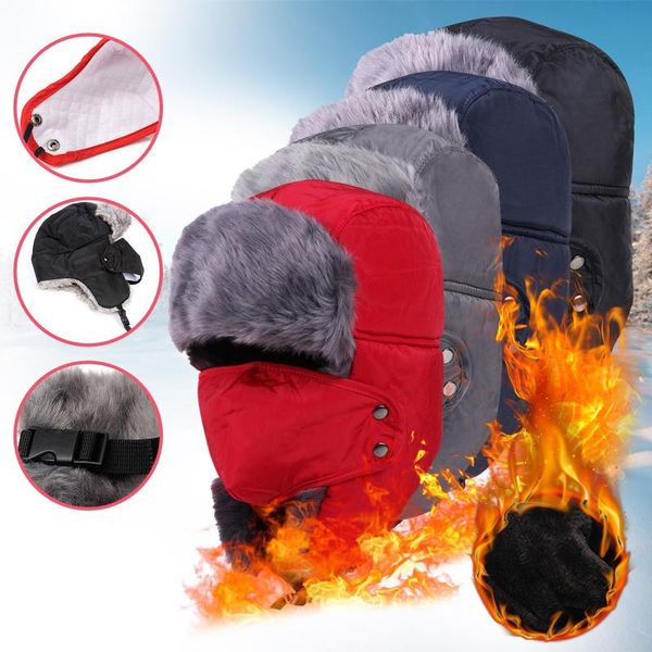 berets men's ear protection face bomber hats thicker plus velvet warm woman winter hat resist the snow male bone cap ski #t3p, Blue;gray
berets men's ear protection face bomber hats thicker plus velvet warm woman winter hat resist the snow male bone cap ski #t3p, Blue;gray