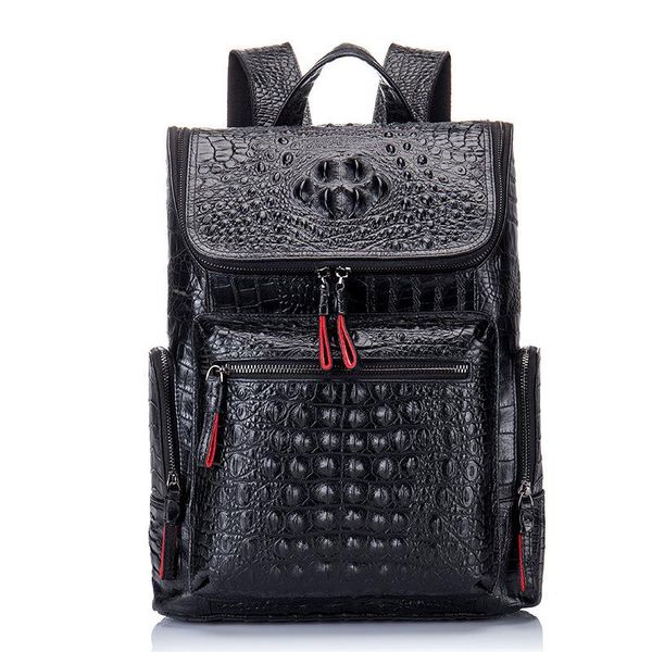 backpack leather for men alligator print bag european and american
backpack leather for men alligator print bag european and american