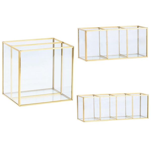 nordic gold grid glass flip storage tank box luxury modern cosmetics storage box container micro-landscape flower room
nordic gold grid glass flip storage tank box luxury modern cosmetics storage box container micro-landscape flower room