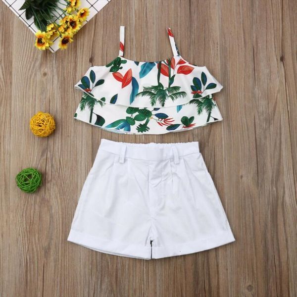 toddler baby girl clothes set kids summer sleeveless flower print strap vest crop short pants 2pcs outfits, White
toddler baby girl clothes set kids summer sleeveless flower print strap vest crop short pants 2pcs outfits, White