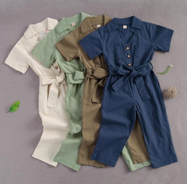 baby girl button down jumpsuit short sleeve lapel solid color belted one-piece summer jumpsuits coverall playsuits with belt, Blue
baby girl button down jumpsuit short sleeve lapel solid color belted one-piece summer jumpsuits coverall playsuits with belt, Blue