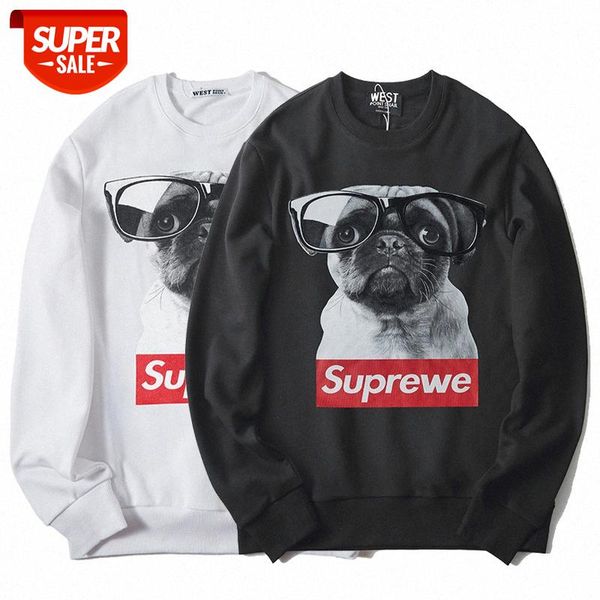 autumn and winter hip-hop european american big glasses dog head pure cotton men's sweater round neck loose long-sleeved couple #ej18, Black
autumn and winter hip-hop european american big glasses dog head pure cotton men's sweater round neck loose long-sleeved couple #ej18, Black
