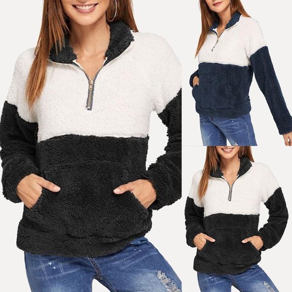 women's hoodies & sweatshirts autumn sweatshirt thickening coat 2021 long-sleeved womens plush winter oversize fluffy fleece outwear, Black
women's hoodies & sweatshirts autumn sweatshirt thickening coat 2021 long-sleeved womens plush winter oversize fluffy fleece outwear, Black