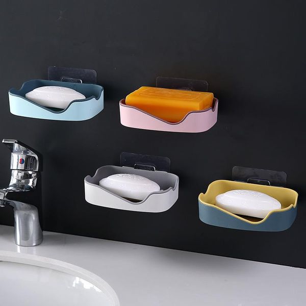 1pc strong traceless paste drainage creative double layer non perforated shelf wall mounted soap box bathroom products
1pc strong traceless paste drainage creative double layer non perforated shelf wall mounted soap box bathroom products