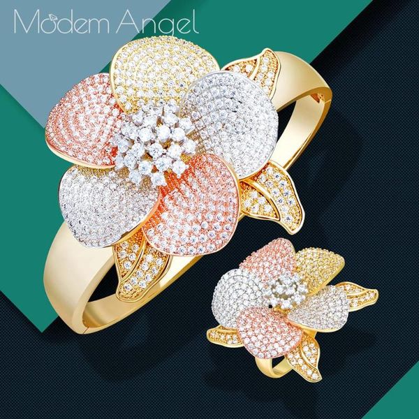 earrings & necklace modemangel luxury flower nigeria bangle ring set jewelry for women wedding cubic zircon crystal cz dubai bridal, Silver
earrings & necklace modemangel luxury flower nigeria bangle ring set jewelry for women wedding cubic zircon crystal cz dubai bridal, Silver