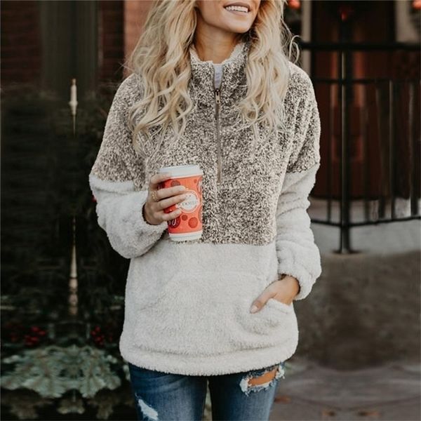autumn and winter women sweatshirt hoodies 4 color aesthetic zipper pocket high collar blouse pullover hoodie new 201126, Black
autumn and winter women sweatshirt hoodies 4 color aesthetic zipper pocket high collar blouse pullover hoodie new 201126, Black