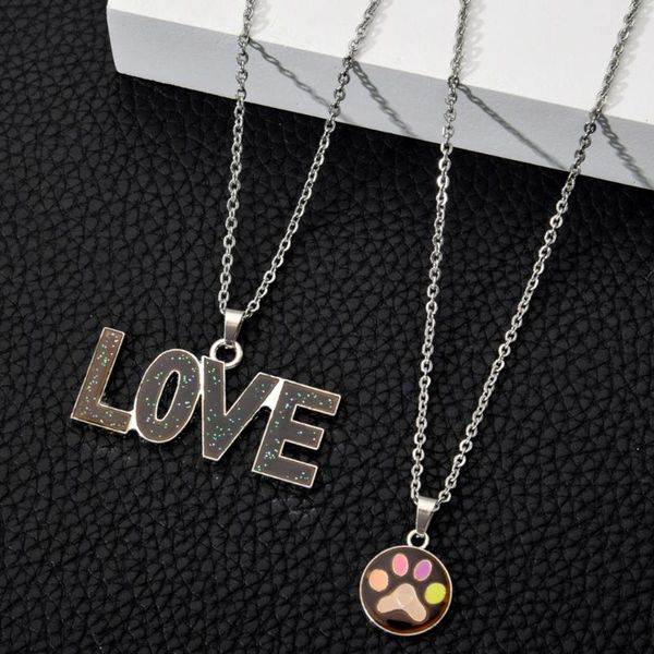pendant necklaces fashion letter love pendantsnecklace women lovely pet cat dog luminous jewelry gift for girls, Silver
pendant necklaces fashion letter love pendantsnecklace women lovely pet cat dog luminous jewelry gift for girls, Silver
