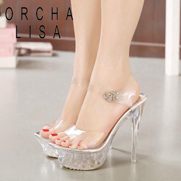 sandals orcha lisa 2021 women open toe 14cm super high thin heels faux genuine leather transparent buckle designer b2283, Black
sandals orcha lisa 2021 women open toe 14cm super high thin heels faux genuine leather transparent buckle designer b2283, Black