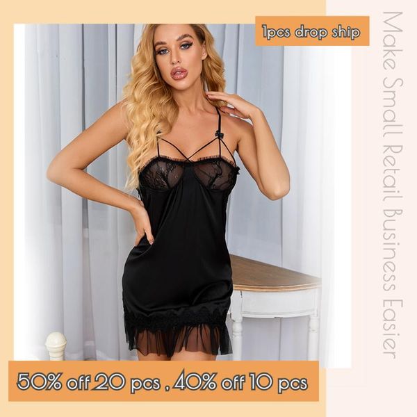 women's sleepwear night dress wholesale silk women lace lingerie robe de nuit ct market, Black;red
women's sleepwear night dress wholesale silk women lace lingerie robe de nuit ct market, Black;red