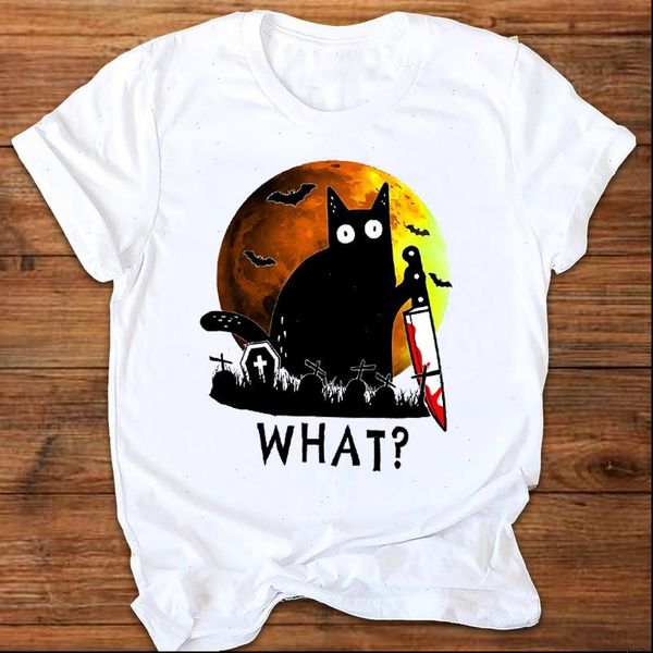 women graphic cat funny 90s horror cute autumn fall halloween print clothes lady tees female t shirt womens t shirt, White
women graphic cat funny 90s horror cute autumn fall halloween print clothes lady tees female t shirt womens t shirt, White