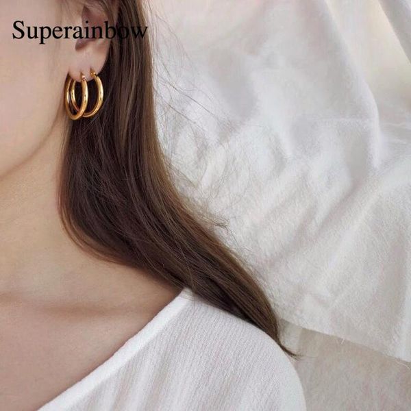 hoop & huggie superainbow 925 sterling silver smooth geometric round circle earrings for women gold party jewelry wholesale sr-e86, Golden;silver
hoop & huggie superainbow 925 sterling silver smooth geometric round circle earrings for women gold party jewelry wholesale sr-e86, Golden;silver