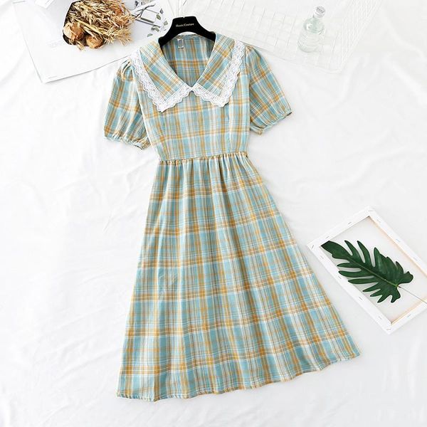 casual dresses cotton and linen plaid dress women's summer 2021 puff sleeve fairy french retro sweet first love long, Black;gray
casual dresses cotton and linen plaid dress women's summer 2021 puff sleeve fairy french retro sweet first love long, Black;gray