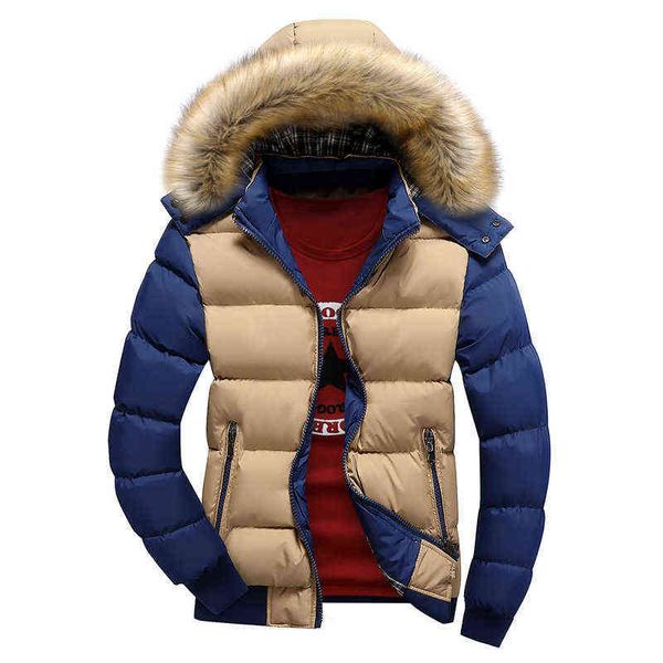men down jacket winter new male casual hooded outwears coat warm fur parka overcoat men's solid thick fleece zipper jackets, Black
men down jacket winter new male casual hooded outwears coat warm fur parka overcoat men's solid thick fleece zipper jackets, Black