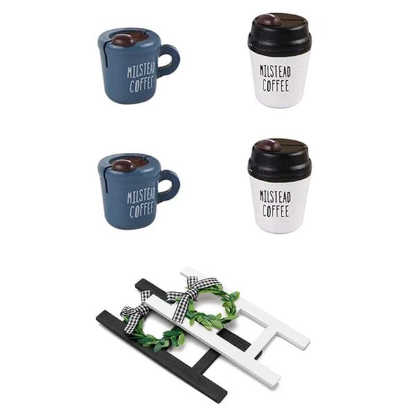 novelty items 2 pcs black + white plaid farmhouse ladder sign decor & 4 wooden memo clip coffee cup design cute message holder
novelty items 2 pcs black + white plaid farmhouse ladder sign decor & 4 wooden memo clip coffee cup design cute message holder