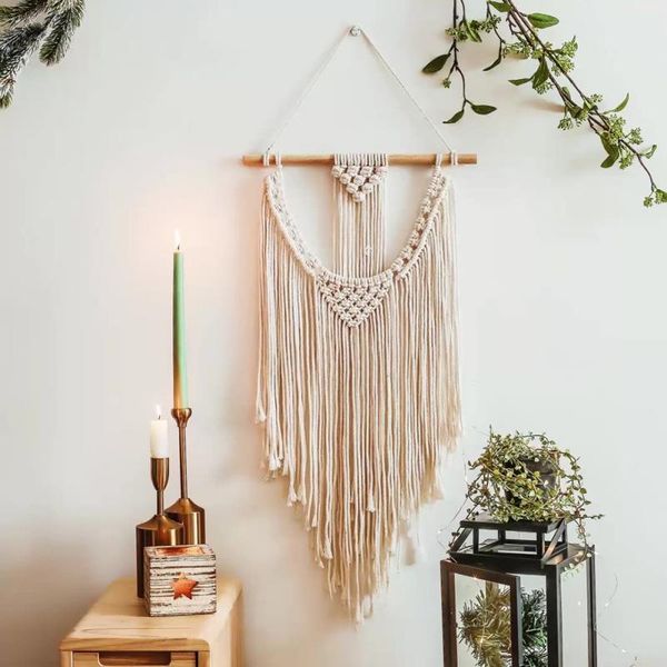 decorative objects & figurines 1pcs macrame wall hanging tapestry bohemian farmhouse dorm room decoration crafts home woven ornaments
decorative objects & figurines 1pcs macrame wall hanging tapestry bohemian farmhouse dorm room decoration crafts home woven ornaments