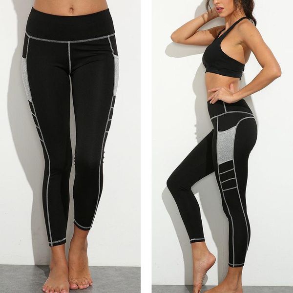 yoga outfit women pocket leggings high waist tummy control color block running tights
yoga outfit women pocket leggings high waist tummy control color block running tights