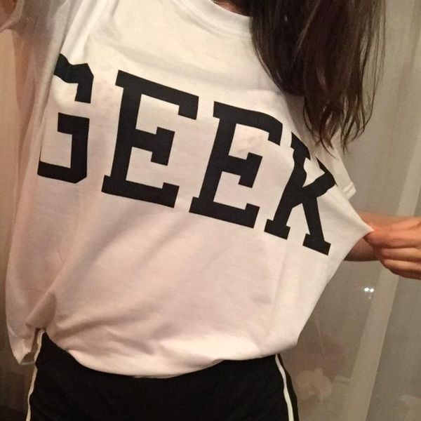 women's t-shirt fashion women geek letter priting harajuku style tshirt femme kawaii lady clothing plus size random camisetas mujer, White
women's t-shirt fashion women geek letter priting harajuku style tshirt femme kawaii lady clothing plus size random camisetas mujer, White
