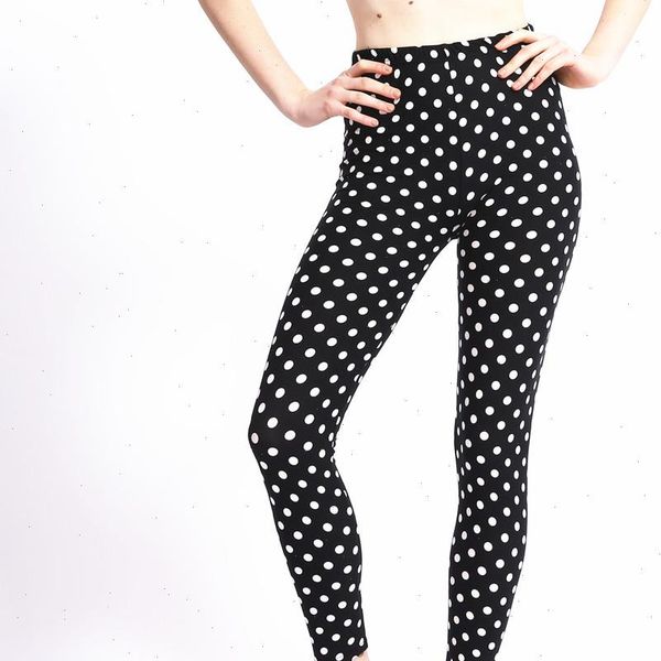 women leggings casual fashion printing polka dot knitted elastic ankle length pant slim fitted trousers drop, Black
women leggings casual fashion printing polka dot knitted elastic ankle length pant slim fitted trousers drop, Black