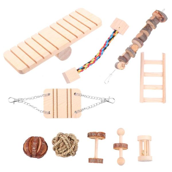 small animal supplies 10pcs pet hamster chew toys wood ladder swing exercise accessories
small animal supplies 10pcs pet hamster chew toys wood ladder swing exercise accessories
