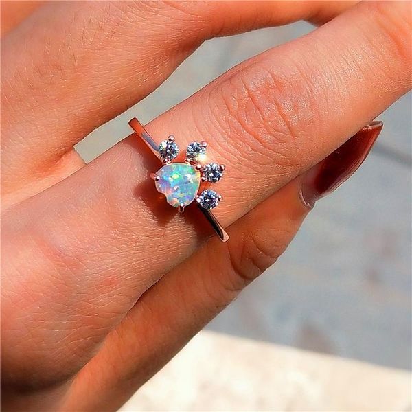 wedding rings classic cat dog claw heart stone ring white blue purple opal for women boho silver color animal footprint, Slivery;golden
wedding rings classic cat dog claw heart stone ring white blue purple opal for women boho silver color animal footprint, Slivery;golden