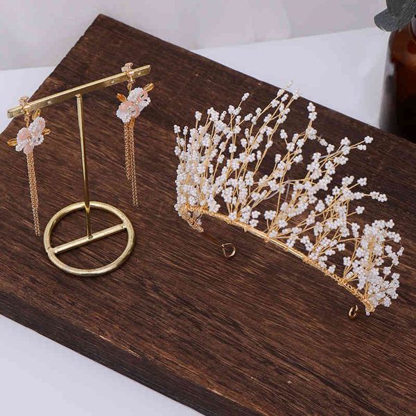 jewelry set bridal headdress 2021 new korean big pearl crown earring wedding accessories, Slivery;golden
jewelry set bridal headdress 2021 new korean big pearl crown earring wedding accessories, Slivery;golden