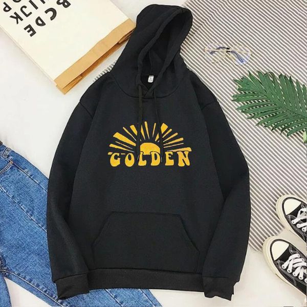 women's hoodies & sweatshirts golden long sleeve vintages shirt print clothes oversized 2022 women clothing, Black
women's hoodies & sweatshirts golden long sleeve vintages shirt print clothes oversized 2022 women clothing, Black