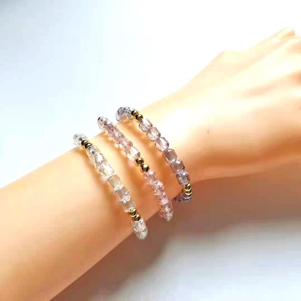 beaded, strands classic crstal beaded bracelet purple pink bead with gold color-preserving plated brass ball charm for women girls gift, Black
beaded, strands classic crstal beaded bracelet purple pink bead with gold color-preserving plated brass ball charm for women girls gift, Black