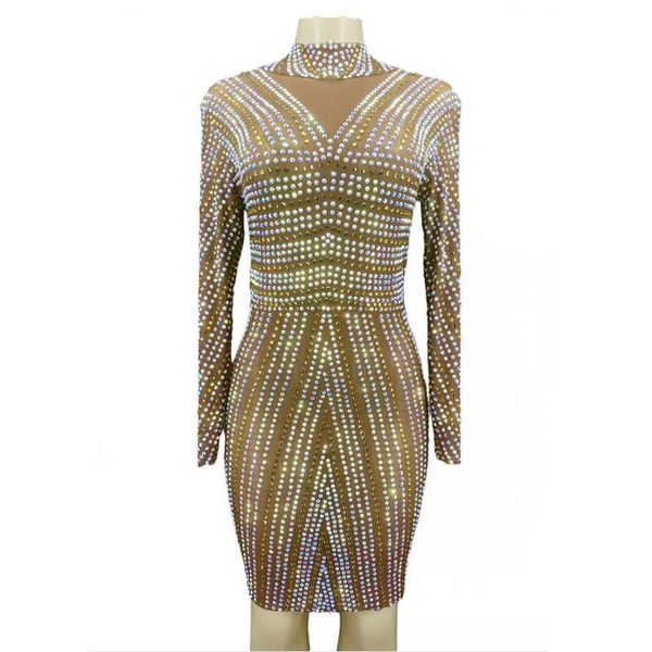 casual dresses women stage ab gold rhinestone transparent short dress evening birthday celebrate party costume dancer show, Black;gray
casual dresses women stage ab gold rhinestone transparent short dress evening birthday celebrate party costume dancer show, Black;gray