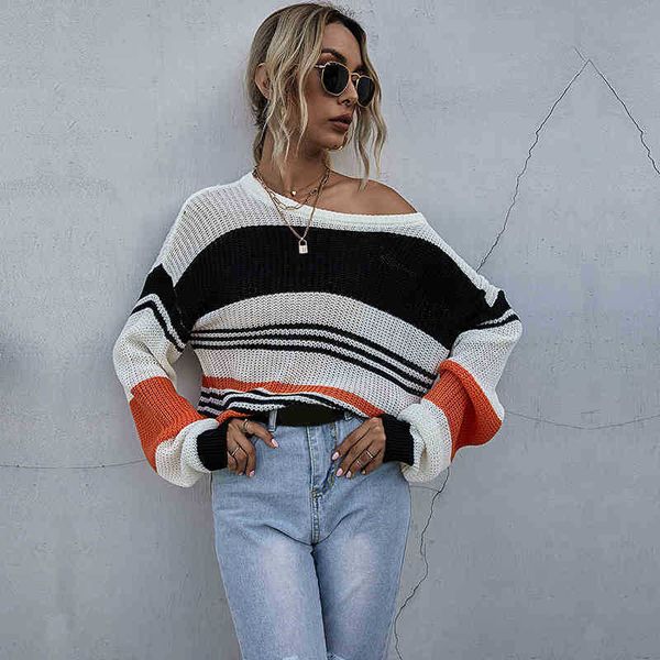 women's sweaters sweaters casual striped knitted o-neck oversized jumper girls fashion arrivals autumn vintage women sw gz0w, White;black
women's sweaters sweaters casual striped knitted o-neck oversized jumper girls fashion arrivals autumn vintage women sw gz0w, White;black