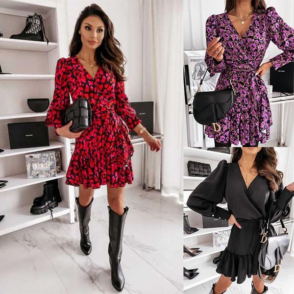 casual dresses spring long lantern sleeve print wrap dress women elegant ruffles v neck red party autumn female a line office vestidos, Black;gray
casual dresses spring long lantern sleeve print wrap dress women elegant ruffles v neck red party autumn female a line office vestidos, Black;gray