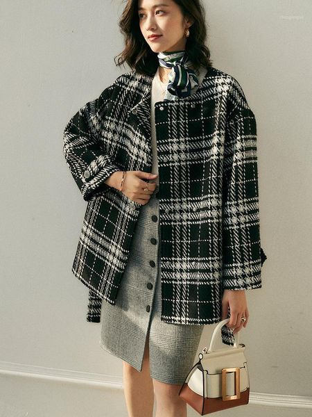 women's wool & blends black white houndstooth woolen coat women 2021 autumn and winter loose casual small fragrance
women's wool & blends black white houndstooth woolen coat women 2021 autumn and winter loose casual small fragrance
