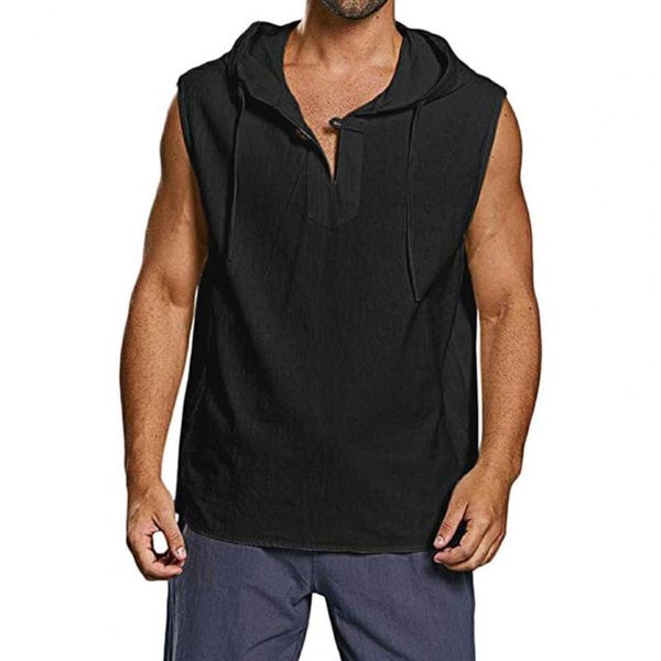 men' tank summer simple men vest hoodie comfy sweat absorbent with hat fashionable loose blouse for, White;black
men' tank summer simple men vest hoodie comfy sweat absorbent with hat fashionable loose blouse for, White;black