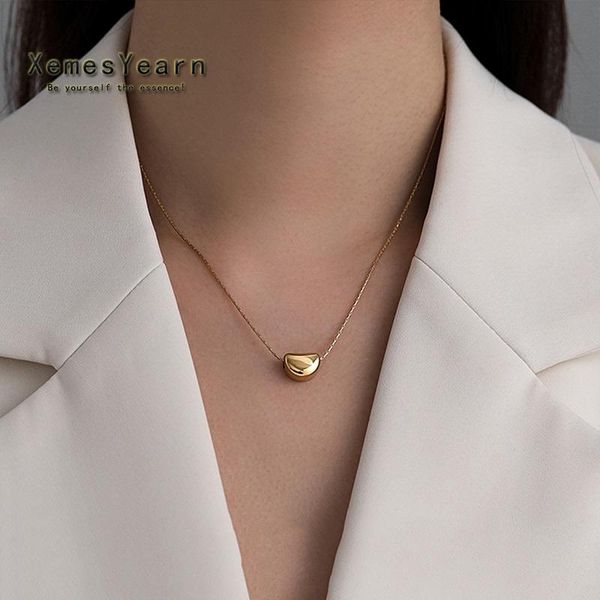 pendant necklaces european and american simple golden pea stainless steel short necklace for woman korean fashion jewelry girl's neck c, Silver
pendant necklaces european and american simple golden pea stainless steel short necklace for woman korean fashion jewelry girl's neck c, Silver