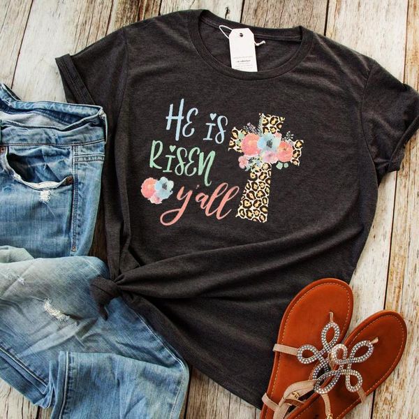 women's t-shirt easter 2021 fashion women shirt leopard print cross tee christian he is risen y'all cute white top
women's t-shirt easter 2021 fashion women shirt leopard print cross tee christian he is risen y'all cute white top