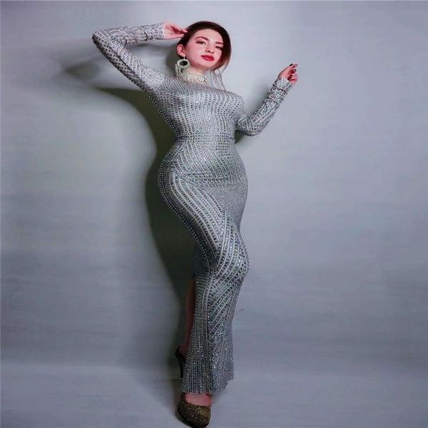 party decoration d98 female full diamond evening dresses singer perform stage costumes dance wear skirt rhinestone long sleeve clothe
party decoration d98 female full diamond evening dresses singer perform stage costumes dance wear skirt rhinestone long sleeve clothe