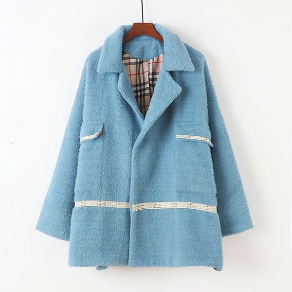 2021mink like fluffy women's short autumn winter 2019 new thickened flap pocket loose coat d055, Black
2021mink like fluffy women's short autumn winter 2019 new thickened flap pocket loose coat d055, Black