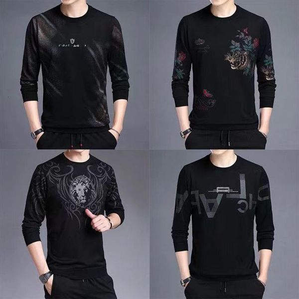 2021 men's long sve cloth autumn bottoming shirt t-shirt men's casual simple sweater men, Black
2021 men's long sve cloth autumn bottoming shirt t-shirt men's casual simple sweater men, Black