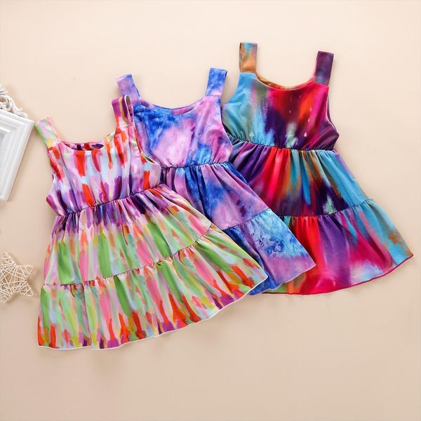 0 4y summer lovely baby girl dresses girls tie dye printed ruffles sleeveless knee length a line, Red;yellow
0 4y summer lovely baby girl dresses girls tie dye printed ruffles sleeveless knee length a line, Red;yellow