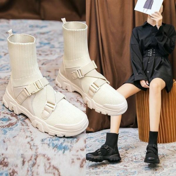boots 2021 wild knit socks shoes short tube fashion female british style thick-soled, Black
boots 2021 wild knit socks shoes short tube fashion female british style thick-soled, Black