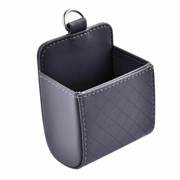 car organizer inner storage box accessories auto pocket holder black leather