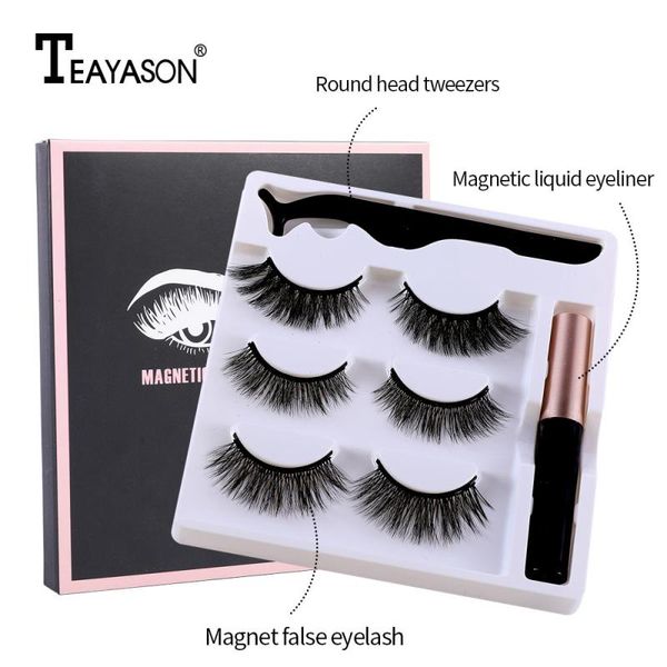 false eyelashes teayason 3pcs magnetic waterproof dramatic makeup wholesale fake eyelash extension maquiage
false eyelashes teayason 3pcs magnetic waterproof dramatic makeup wholesale fake eyelash extension maquiage