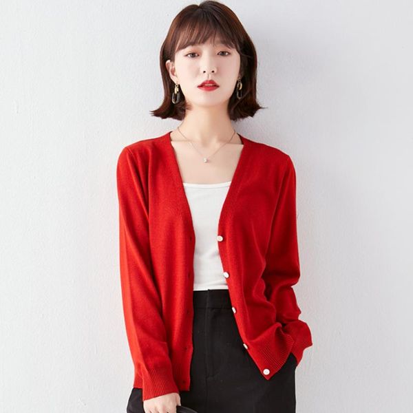 women's knits & tees women spring and autumn cardigan sweater basic solid color all match knitted casual v-neck cropped, White
women's knits & tees women spring and autumn cardigan sweater basic solid color all match knitted casual v-neck cropped, White