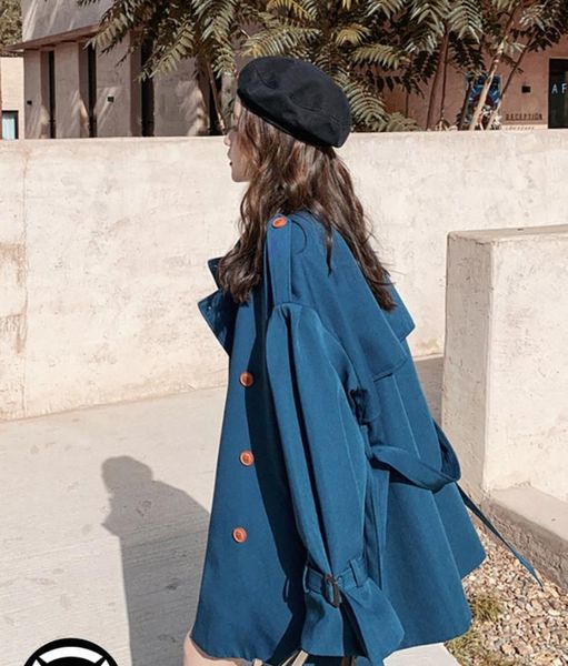 women's trench coats high-end moda mujer red mid-length windbreaker 2021 spring autumn manteau femme waist temperament tooling coat, Tan;black
women's trench coats high-end moda mujer red mid-length windbreaker 2021 spring autumn manteau femme waist temperament tooling coat, Tan;black